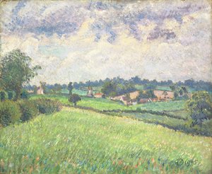 グレイ天気、フィンチングフィールド、1905 作： Lucien Pissarro